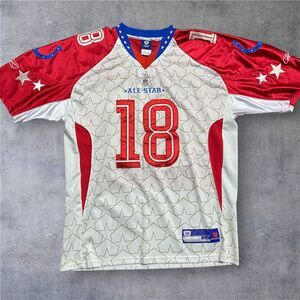 Reebok x NFL On Field 2009 Pro Bowl Peyton Manning Red White Jersey Men's 52/XL